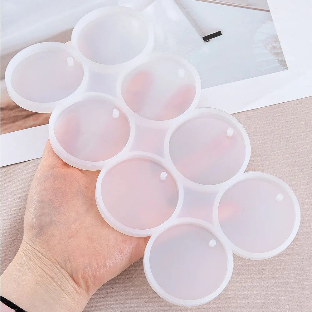 Round Oval Silicone Mold – DIY Epoxy Resin Mold for Jewelry Making, Pendants, Earrings & Keychain Accessories